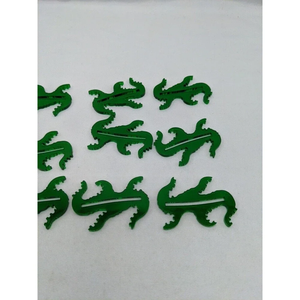 Lot Of (8) Green Translucent Litko Arkham Horror Cthulhu Monster Bases